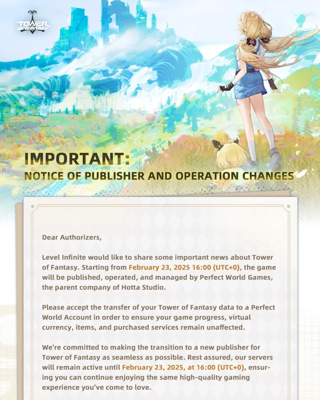 Tower Of Fantasy Global Publisher