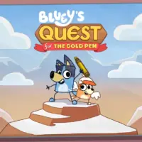 Bluey's Quest for the Gold Pen Art